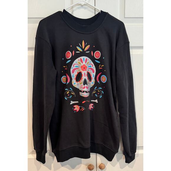 New Better Together Day of the Dead Skull Halloween Sweatshirt - Med - Picture 1 of 7